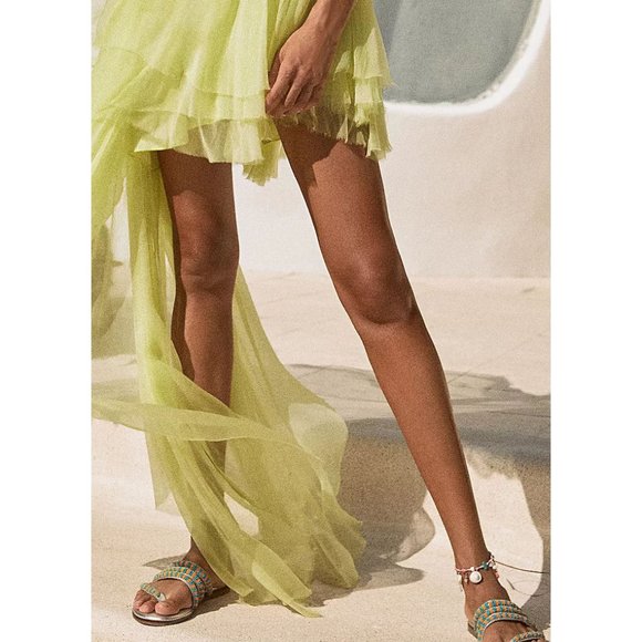 🎉LAST CHANCE🎉 FREE PEOPLE Beatrice Beaded Flat Sandals / Platino Combo - Picture 4 of 9